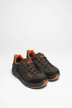 Wanderschuhe>Lowa Delago GTX Lo Junior Kinder (Anthrazit/Orange)