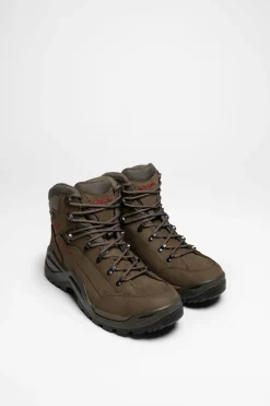 Wanderschuhe|Bergschuhe>Lowa Renegade Evo GTX Mid Herren Stein/Rotholz