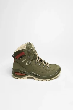 Wanderschuhe>Lowa Renegade Evo GTX Mid Ws Damen Graugrün/Panna