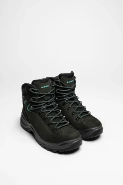 Wanderschuhe>Lowa Renegade EVO GTX Mid Ws Damen Asphalt/Türkis