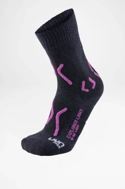 Socken>UYN Trekking Explorer Light Damen (Charcoal/Purple)
