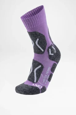 Socken>UYN Trekking Winter Merino Damen (Violet/PearlGrey)